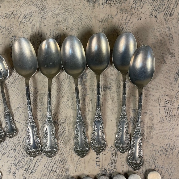 Panama Silver Vintage Lot Of 23 Pieces Flatware Spoons Forks And Knives - Picture 4 of 12